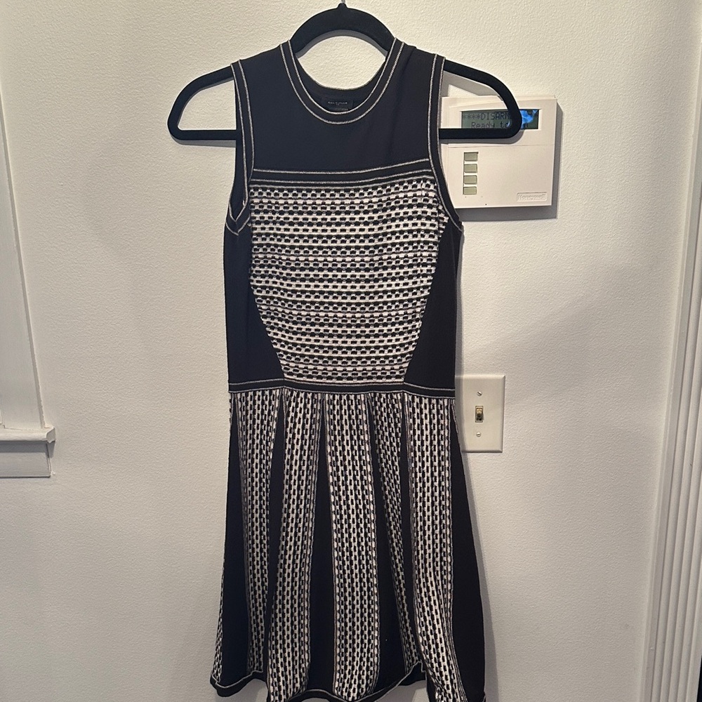 Ann Taylor Black and White Sweater Tank Top Dress Size XS